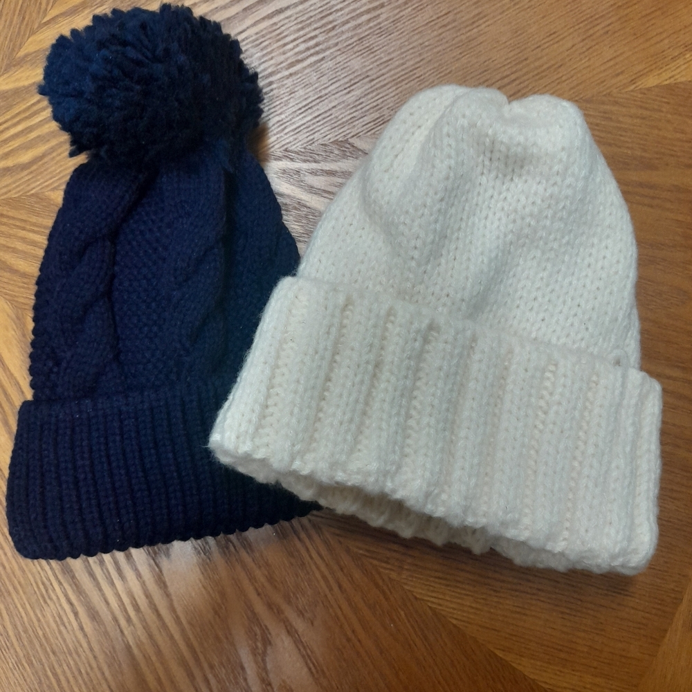 Lot Of 2 Women's Momentum Blue/Cream Beanies NWT Size:OS  Momentum